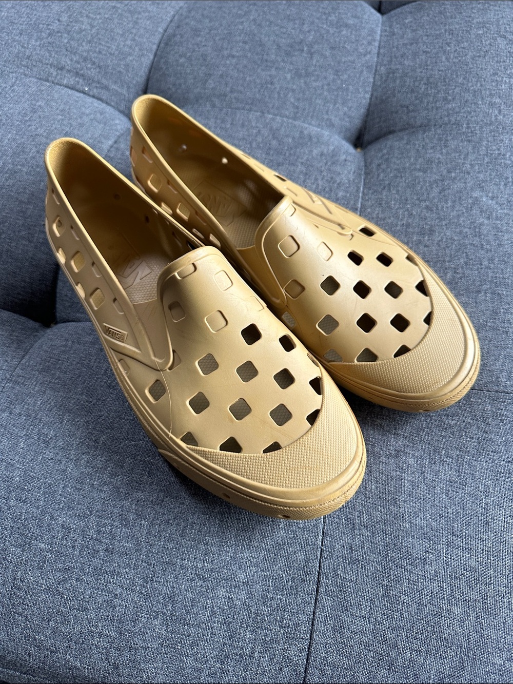 Vans Men's Perforated Slip-On Sandals in Gold